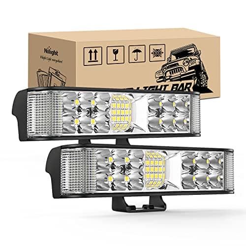 Nilight Side Shooter LED Pods 2PCS 6.5 Inch 60W Flood Spot Beam Combo Light Bar LED Fog Driving Lighting Work Lamp for Truck ATV UTV Boat - Image 1