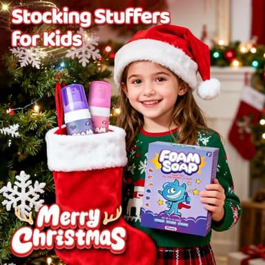 Foam Soap, 6 Packs Bath Foam for Kids, Fluffy Baths Soap Stocking Stuffers for Kids Christmas Gifts Body Wash Shape & Sculpt & Create Fun Art Gentle Cleansing Baths Paint Easy-to-Use Bathtime Art - Image 3