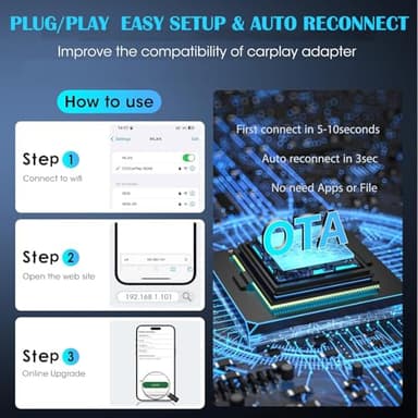 Mini Wireless Carplay Adapter for Apple iPhone,Plug and Play Easy Setup Automatic Reconnect,Convert Wired to Wireless Bluetooth Carplay Adapter Dongle,for Car play 2016+ & iPhone iOS 10+ (USB A)Grey01 - Image 9