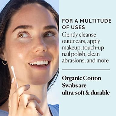 Sky Organics - Organic Cotton Swabs, 500 ct. - Ultra Soft Tips - Strong & Durable - Hypoallergenic - Chlorine Free - Sustainable - with Ebook - Natural, Vegan & Cruelty Free - Skin Care & Self Care - Image 3