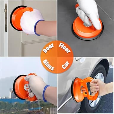Dent Puller,Dent Removal Kit,3 Pack Car Dent Puller Kit Handle Lifter,Powerful Car Dent Remover,Dent Popper,Dent Fixer,Suction Cup Dent Puller and Paintless Dent Repair Kit for Car 3pcs (Orange) - Image 7