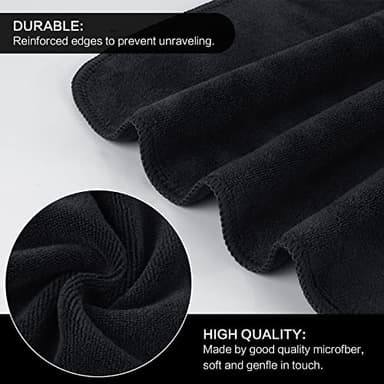 SINLAND Microfiber Facial Cloths Fast Drying Washcloth 12inch x 12inch Absorbent Face Wash Cloth Soft Makeup Remover Cloths - Image 2