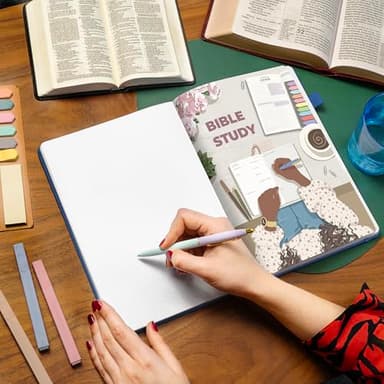 Clever Fox Bible Study Journal Large – Church Notes Notebook – Note Taking & Journaling Kit – Faith Based Religious Accessories, 7x10” (Mystic Blue) - Image 6