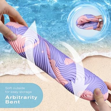 Tanamo Water Shoes for Women Men Quick Dry Swim Beach Barefoot River Aqua Shoes for Hiking Boating Camping Fishing Grounding Surfing Yoga Women 6.5 / Men 5.5 (8-Pink Purple) - Image 4