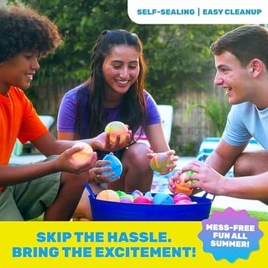Hydroburst 6-pack Reusable Water Balloons by Relatable, For The Pool, Beach Toys And Outdoor Play Toys, Includes 6 Refillable Balloons - Image 6