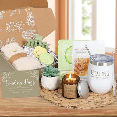 Thinking of You Care Package for Women - Get Well Soon GBasket for Sick Friend After Surgery Gifts Feel Better Gifts for Women, Sympathy Gift Baskets Sending Hugs, Self-Care Spa Gifts - Image 6