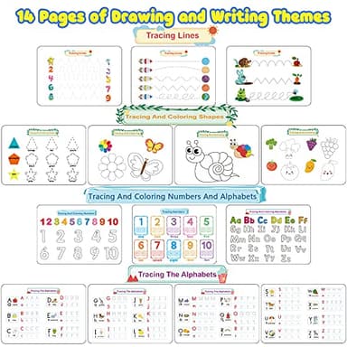 Huijing Montessori Preschool Learning Activities Busy Book - Workbook Activity Binder / Toys for Toddlers, Autism Learning Materials and Tracing Coloring Book - Image 3