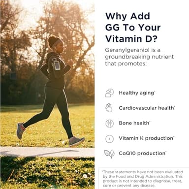 Designs for Health Vitamin D Supreme - Vitamin D 5000 IU with 2000mcg Vitamin K as MK4 for Bone Health, Heart Health, Mood & Immune Support - Vitamin D3 Enhanced with GG Supplement (180 Capsules) - Image 4