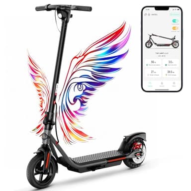 TST Electric Scooter for Adult, Up to 19 MPH and 20 Miles Long Range E Scooter, 8.5"/10" Solid and Pneumatic Tire, Portable Folding EScooter with Dual Brakes, Commuting Escooter App Control - Image 1