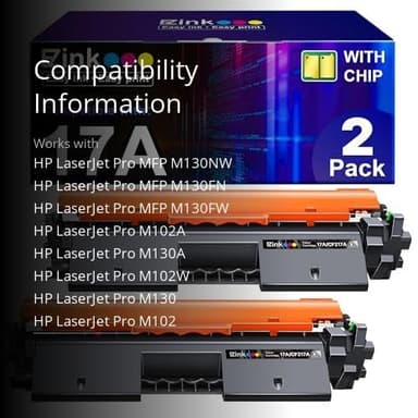 E-Z Ink 17A with Chip Compatible Toner Cartridges Replacement for HP 17A CF217A Toner to Use with Pro M102w, M102a, M130fn, Pro MFP M130nw, MFP M130fw, MFP M130a, M102, M130 Series Printer(2 Black - Image 3