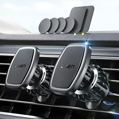 LISEN 2 Pack Magnet for Phone Car Mount Magnetic Phone Holder for Your Car Vent 6 Military Magnets Vent Cell Phone Holder Mount for Car Plate Fit All iPhone 16/15/14/13 Pro Max Plus Samsung S25 - Image 1