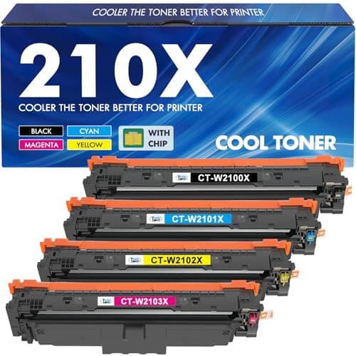210X Toner Cartridges 4 Pack MFP 4301fdw 4201dn 210A High Yield Compatible for HP 210X 210 Toner Cartridges Replacement for HP Color Laserjet Pro MFP 4301fdn Pro 4201dw 4201dn Printer Ink (with Chip) - Image 1