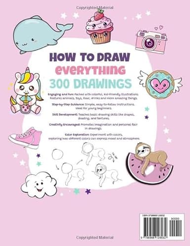 How To Draw Everything: 300 Drawings of Cute Stuff, Animals, Food, Gifts, and other Amazing Things | Book For Kids - Image 2