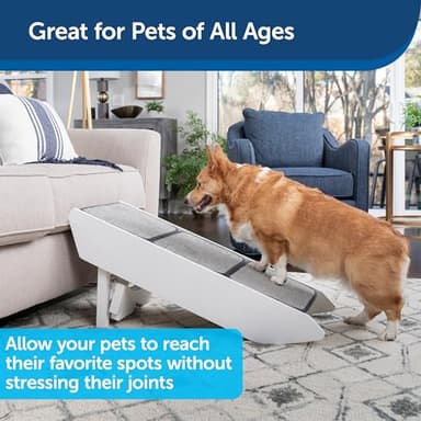 PetSafe CozyUp Steps & Ramp Combo - Helps Pets Reach Beds & Furniture - Adjustable Height for Versatile Use - Heavy-Duty, Non-Slip Carpet Tread - Space-Saving Folding Design - Image 3