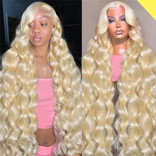 Fayniss 30 Inch 613 Blonde Wig Human Hair 180% Density 13x6 Body Wave Lace Front Wigs Human Hair Glueless Wigs Pre Plucked With Baby Hair (30 inch, 613 Blonde Wig) - Image 1