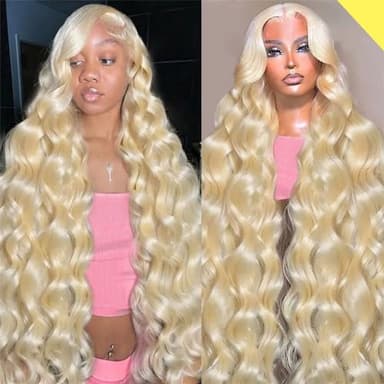Fayniss 30 Inch 613 Blonde Wig Human Hair 180% Density 13x6 Body Wave Lace Front Wigs Human Hair Glueless Wigs Pre Plucked With Baby Hair (30 inch, 613 Blonde Wig) - Image 1