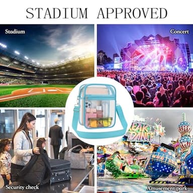 USPECLARE Clear Purse Stadium Transparent Messenger Bag Stadium Approved for Men and Women Clear CrossBody Bag - Image 6