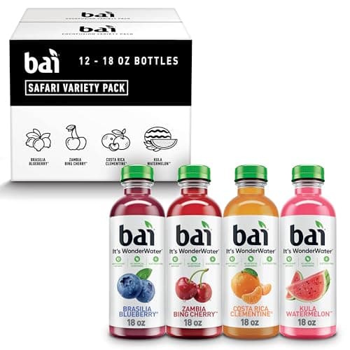 Bai Flavors Variety Pack, Antioxidant Infused Water Beverage, with Vitamin C and No Artificial Sweeteners, 18 fl oz bottles, 12 pack - Image 1