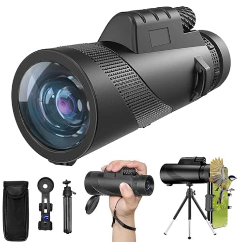 EOQIFJM 10x42 High-Powered Monocular for Adults - Military Grade Compact Monocular Telescope with Tripod, Lightweight & Waterproof Design&BAK4 Prism for Bird Watching, Hiking andWide Field of View - Image 1