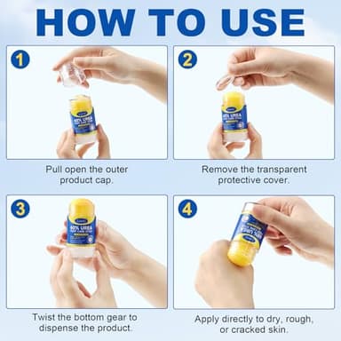 60% Urea Cream Stick plus 2% Salicylic Acid, Maximum Strength Urea Foot Cream Callus Remover for Dry Cracked Heels, Hands, Knees,Exfoliating Moisturizer, Dead Skin Remover Foot Balm 1.4oz (1pcs) - Image 6