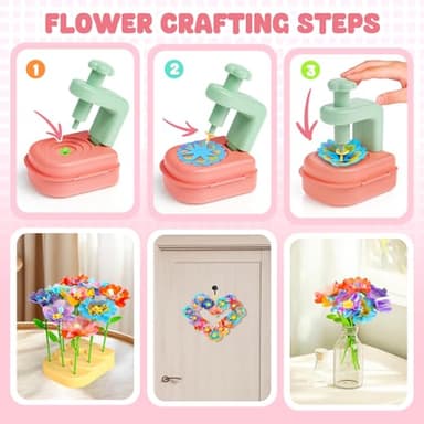 beefunni Flower Bouquet Craft Kit, DIY Arts and Crafts Toys for Kids Ages 4-8, Educational Flower-Making Activity Toy Set for Toddler and Kids, Birthday Gift for 4 5 6 7 8+ Year Old Girls and Boys - Image 5