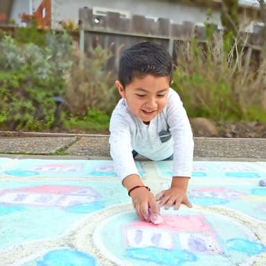 Colorations Sidewalk Chalk – 50pc 4” x 1” Washable, Bright Colored Chalk Set – Fun Kid Art Colors & Patterns – Draw on Classroom Chalkboard or Outdoor Playground – Jumbo Bulk - Image 4