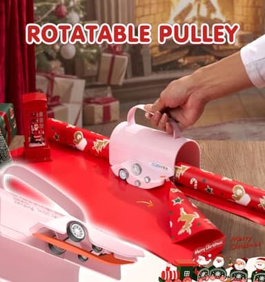 Wrapping Paper Cutter with 3 Replaceable Blades, Gift Wrap Cutter Tool for Gift Wrapping, Paper Roll Cutter for Christmas Holiday Birthday - Image 5