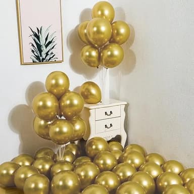 140pcs Gold Balloon Arch Kit, Gold Balloons of Different Sizes Pack of 18 12 10 5 Inch Party Balloon Kit for Birthday Party or Balloon Arch as Graduation Wedding Baby Shower Party Decorations - Image 4