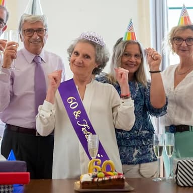CIEHER 60th Birthday Crown and Sash - Purple 60th Decorations Women's 60 & Fabulous Sash - Image 7