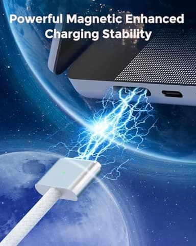 Charger for MacBook Pro 14 16 inch Mac Air 13.6 15 inch 2025 2024 2023 2022 2021 M5 M4 M3 M2 M1, 96W / 70W Power Adapter, 6.6FT USB C to Magnetic 3 Cable with LED, Powerful Magnetic, Original Quality - Image 4