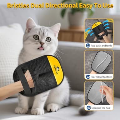 Pet Hair Removal Glove for Dogs & Cats, Newly Upgraded Reusable Electrostatic Pet Hair Gloves, Pet Hair Remover Tool for Clothing, Couch, Carpet, Car Seat - Image 3