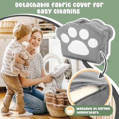 whiffee Foldable Portable Toddler Travel Bed,Toddler Floor Bed with Washable Cover for Kids,Soft and Safe (Grey) - Image 6