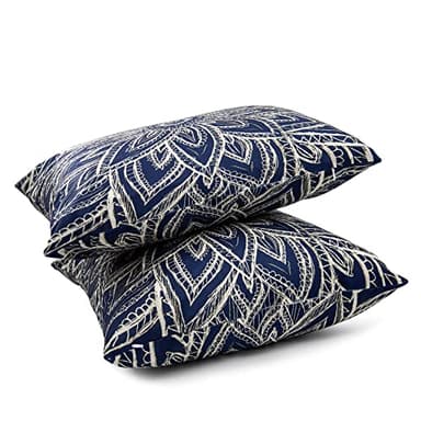 Suklly Plush Square Modern Navy Blue Abstract Floral Illustration Hidden Zipper Home Sofa Decorative Set of 2 Throw Pillow Cover Cushion Case 16x16 Inch Design Printed Pillowcase - Image 6