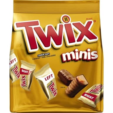 TWIX Minis Size Caramel Chocolate Cookie Candy Bars Bulk Pack, Sharing Size, 9.7 oz Bag (Pack of 8) - Image 1