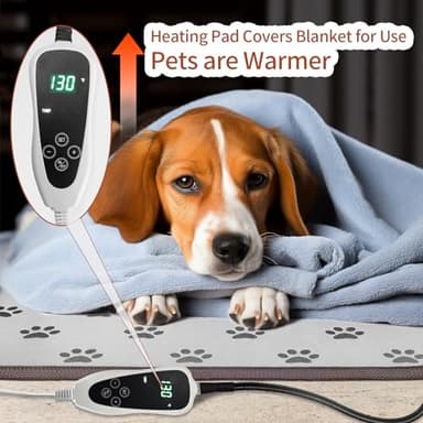 GOLOPET Large Dog Heating Pad 34x21in with Smart Thermostat Switch and Power Line Protection Tube,Obtained MET and UL Dual Certification,Waterproof Pet Heating pad, Suitable for Dogs of All Ages - Image 9