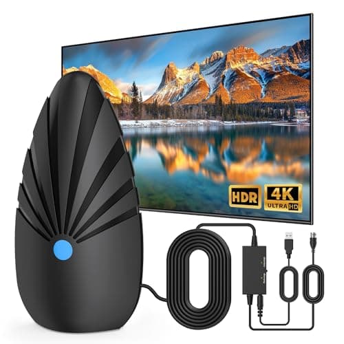 TV Antenna Indoor, 1200+ Miles Long Range Digital Antenna，Antenna for Smart TV for Easy Installation and All Smart/Old TVs, Supports 4K 1080P HD VHF UHF - Image 1