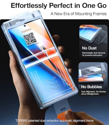 TORRAS Top-Notch Aerospace Glass for Samsung Galaxy S24 Ultra Screen Protector [12Ft Military-Grade Shatterproof] Anti-Scratch Tempered Glass Full Coverage Fit Screen Protector S24 Ultra 6.8" 2-Pack - Image 6