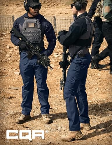 CQR Men's Tactical Pants, Water Resistant Ripstop Cargo Pants, Lightweight EDC Work Hiking Pants, Outdoor Apparel, Raider Midnight Blue, 46W x 30L - Image 7