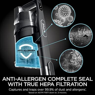 Shark Vertex Pro Cordless Vacuum Cleaner with HEPA Filter, Lightweight, Portable, Removable Handheld, Self Cleaning DuoClean PowerFins, 120-min Runtime, IQ Display, Black/Silver, IZ682H - Image 13