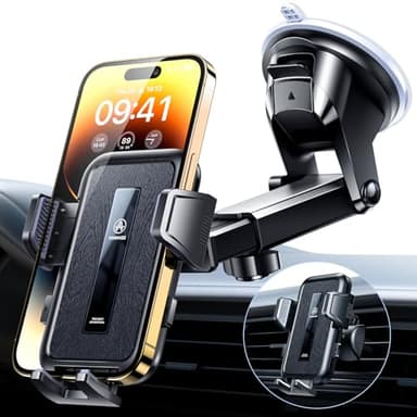 VANMASS 2025 Upgraded Car Phone Holder, [85+LBS Strongest Suction] Patent Safety Cell Phone Mount Windshield Dashboard Vent Truck Accessories Stand Cradle for iPhone 16 Pro Max 15 14 13 Android - Image 1
