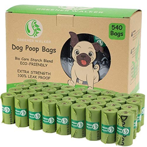 Greener Walker Poop Bags for Dog Waste-540 Bags,Extra Thick Strong 100% Leak Proof Dog Waste Bags (Green) - Image 1
