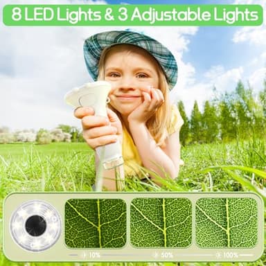 WINWEND Microscope for Kids - Portable Handheld Magnifying Glass for Girls | Mini Digital Microscope for Boys Educational Science Toys | Age 3 4 5 6 7 8 9 10 11 Years Old Kids Christmas Birthday Gifts - Image 6