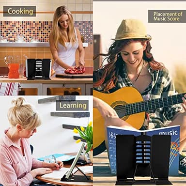 Metal Book Stand Adjustable Book Holder for Reading - Image 6