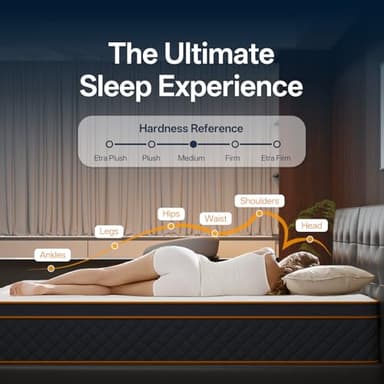 Qabefy Queen Mattress, 12 Inch Memory Foam Hybrid Mattress in a Box, Medium Firm and Individually Pocket Springs - Pressure Relief, CertiPUR-US Certified, Motion Isolation - Image 5