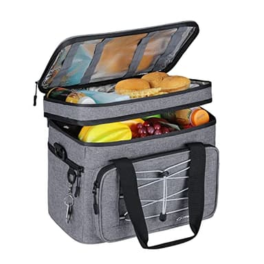 Maelstrom Cooler Bag,Soft Bag,Collapsible Soft Sided Cooler, 30 Cans Beach Leakproof Camping Lunch Cooler Bag Portable Travel Cooler for Grocery Shopping,Kayaking,Grey - Image 10