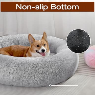 JOLLYVOGUE Dog Bed, Calming Anti-Anxiety Large Dog Bed, Fluffy Donut Cushion for Medium and Large Pets (27"/30"/36") - Image 4