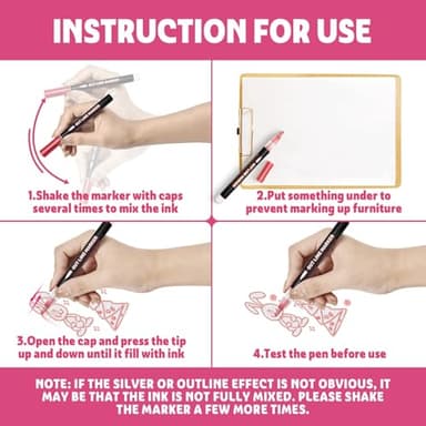 Stocking Stuffers for Kids, Outline Glitter Markers, Stocking Stuffers for Teen Girl Gifts Trendy Stuff, 12 Shimmer Markers Outline Pens for Art Supplies for Kids 9-12, Gifts for 4-12 Year Old Girls - Image 5