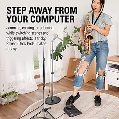 Elgato Stream Deck Pedal – Hands-Free Studio Controller, 3 Macro footswitches, Trigger Actions in apps and Software Like OBS, Twitch, YouTube and More, Works with Mac and PC - Image 5