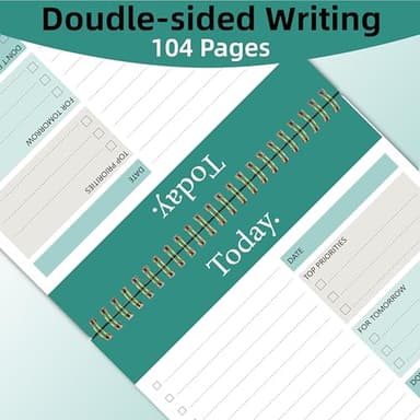 GOLDPEI To Do List Notepad - Daily Planner Notepad Undated 52 Sheets Tear Off, 6.5" x 9.8" Checklist Productivity Organizer with Hourly Schedule for Tasks - Image 5