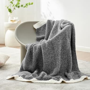 Snuggle Sac Queen Size Bedding Blanket Black, Super Soft Warm Cozy Bed Blankets Oversized Fuzzy Plush Blankets for Bed, Bedroom, Heather Black, 90x90 inches - Image 8